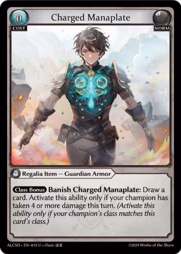 Charged Manaplate (015), Alchemical Revolution Starter Decks — Grand Archive card price