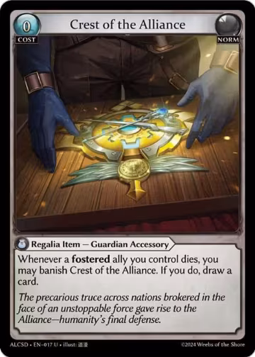 Crest of the Alliance (017), Alchemical Revolution Starter Decks — Grand Archive card price