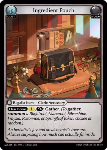Ingredient Pouch (019), Alchemical Revolution Starter Decks — Grand Archive card price