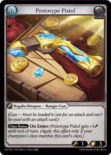 Prototype Pistol (024), Alchemical Revolution Starter Decks — Grand Archive card price