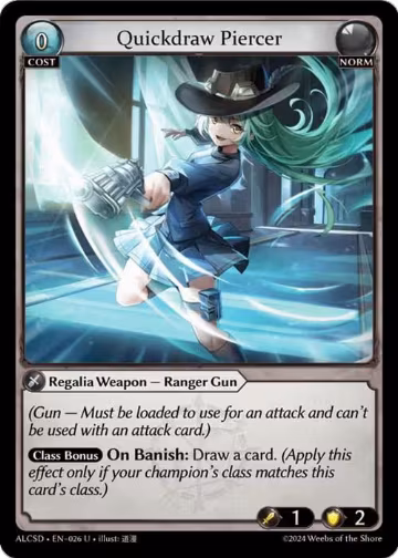 Quickdraw Piercer (026), Alchemical Revolution Starter Decks — Grand Archive card price