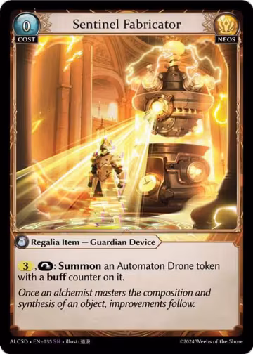 Sentinel Fabricator (035), Alchemical Revolution Starter Decks — Grand Archive card price