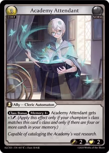 Academy Attendant (037), Alchemical Revolution Starter Decks — Grand Archive card price