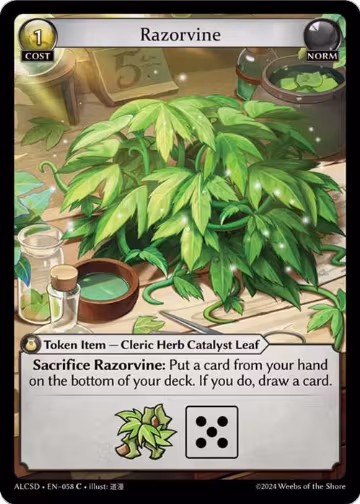 Razorvine (058), Alchemical Revolution Starter Decks — Grand Archive card price
