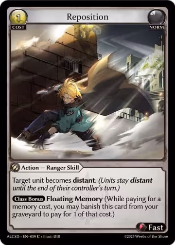 Reposition (059), Alchemical Revolution Starter Decks — Grand Archive card price