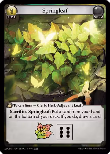 Springleaf (063), Alchemical Revolution Starter Decks — Grand Archive card price