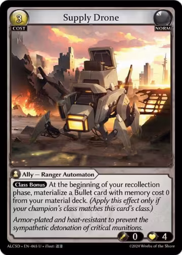 Supply Drone (065), Alchemical Revolution Starter Decks — Grand Archive card price