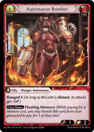 Automaton Bomber (071), Alchemical Revolution Starter Decks — Grand Archive card price