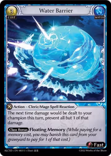 Water Barrier (083), Alchemical Revolution Starter Decks — Grand Archive card price