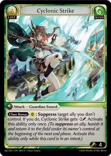 Cyclonic Strike (084), Alchemical Revolution Starter Decks — Grand Archive card price