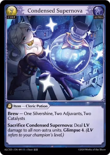 Condensed Supernova (091), Alchemical Revolution Starter Decks — Grand Archive card price