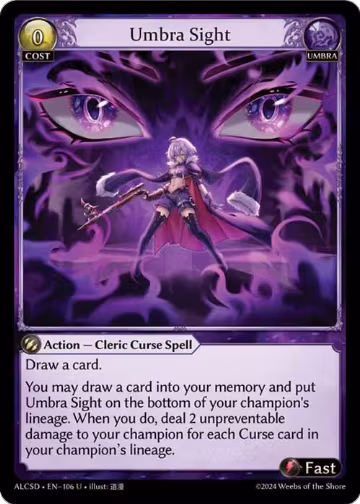 Umbra Sight (106), Alchemical Revolution Starter Decks — Grand Archive card price