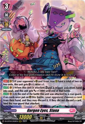 Gorgon Eyes, Siana (D-LBT04/002EN), D-LBT04: Lyrical Monasterio ~Trick or Trick!~ — Vanguard card price