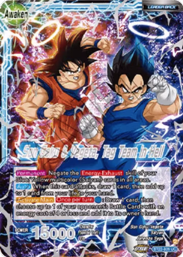 Son Goku // Son Goku & Vegeta, Tag Team in Hell (2023 Championship Finals) (BT22-031), Tournament Promotion Cards — DB Super card price