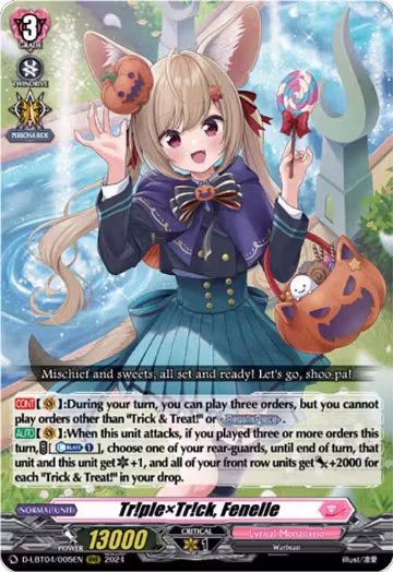 Tr!plexTr!ck, Fenelle (D-LBT04/005EN), D-LBT04: Lyrical Monasterio ~Trick or Trick!~ — Vanguard card price