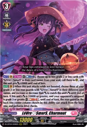 LeVreSoeurS, Charmout (D-LBT04/009EN), D-LBT04: Lyrical Monasterio ~Trick or Trick!~ — Vanguard card price