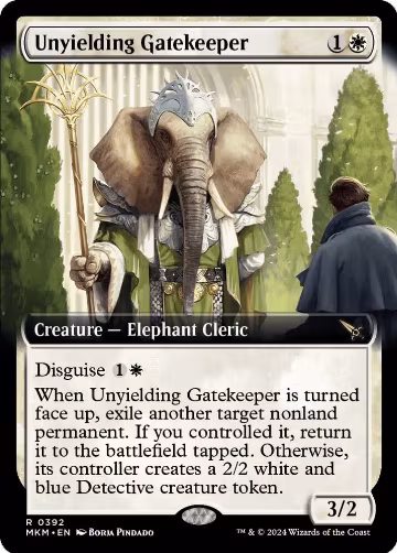 Unyielding Gatekeeper (Extended Art) (392), Murders at Karlov Manor — Magic card price