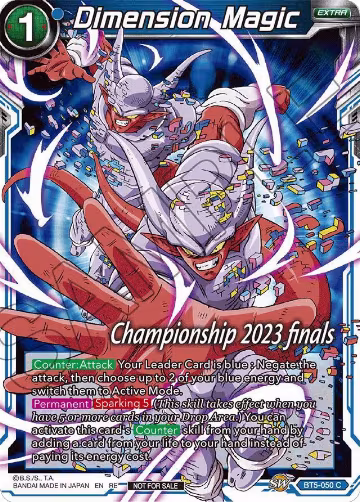 Dimension Magic (2023 Championship Finals Celebration Pack) (BT5-050), Tournament Promotion Cards — DB Super card price