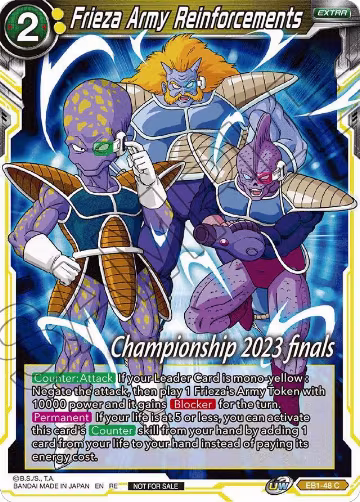 Frieza Army Reinforcements (2023 Championship Finals Celebration Pack) (EB1-48), Tournament Promotion Cards — DB Super card price