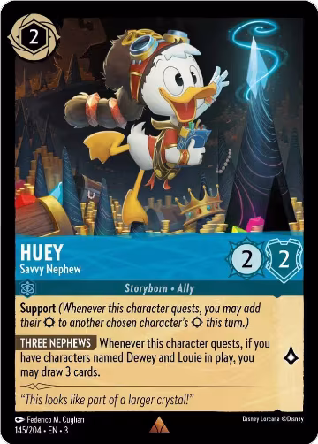 Huey - Savvy Nephew (145/204), Into the Inklands — Lorcana card price