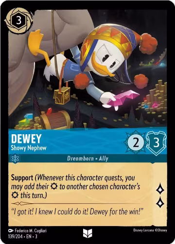 Dewey - Showy Nephew (139/204), Into the Inklands — Lorcana card price