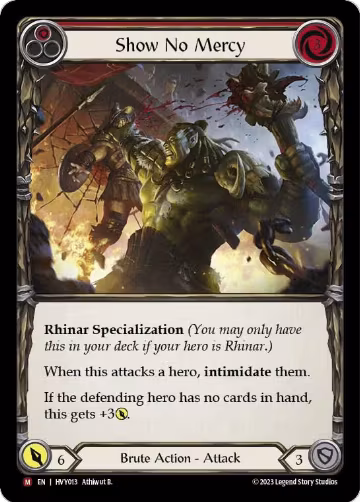 Show No Mercy (HVY013), Heavy Hitters — Flesh & Blood card price