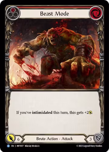 Beast Mode (Red) (HVY017), Heavy Hitters — Flesh & Blood card price