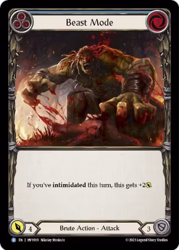 Beast Mode (Blue) (HVY019), Heavy Hitters — Flesh & Blood card price