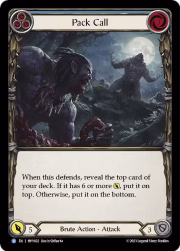 Pack Call (Blue) (HVY022), Heavy Hitters — Flesh & Blood card price