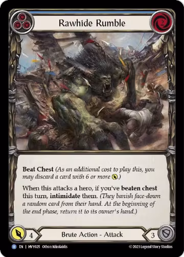 Rawhide Rumble (Blue) (HVY025), Heavy Hitters — Flesh & Blood card price