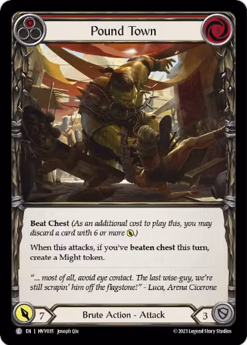 Pound Town (Red) (HVY035), Heavy Hitters — Flesh & Blood card price