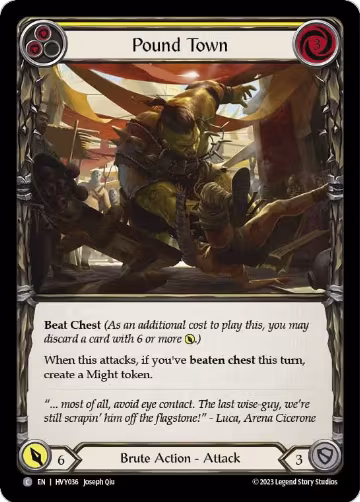 Pound Town (Yellow) (HVY036), Heavy Hitters — Flesh & Blood card price
