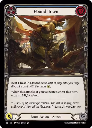 Pound Town (Blue) (HVY037), Heavy Hitters — Flesh & Blood card price