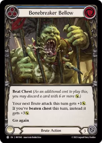 Bonebreaker Bellow (Blue) (HVY043), Heavy Hitters — Flesh & Blood card price