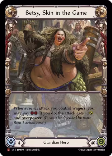 Betsy, Skin in the Game (HVY045), Heavy Hitters — Flesh & Blood card price