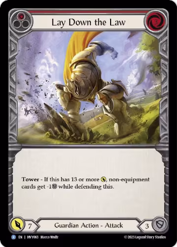 Lay Down the Law (HVY063), Heavy Hitters — Flesh & Blood card price