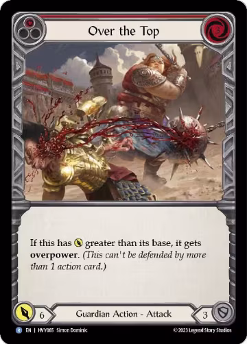 Over the Top (Red) (HVY065), Heavy Hitters — Flesh & Blood card price