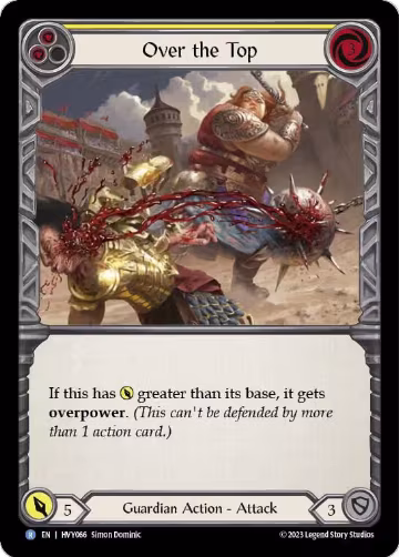 Over the Top (Yellow) (HVY066), Heavy Hitters — Flesh & Blood card price