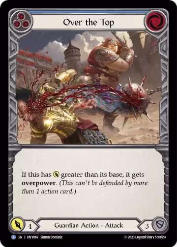 Over the Top (Blue) (HVY067), Heavy Hitters — Flesh & Blood card price