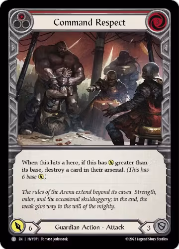 Command Respect (Red) (HVY071), Heavy Hitters — Flesh & Blood card price