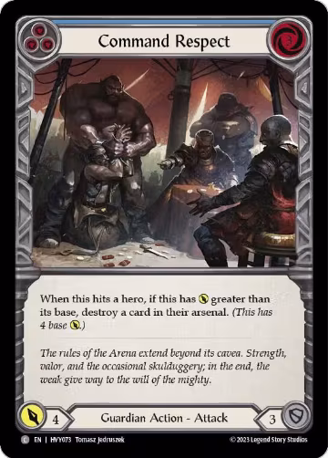 Command Respect (Blue) (HVY073), Heavy Hitters — Flesh & Blood card price