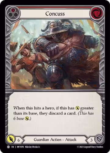 Concuss (Red) (HVY074), Heavy Hitters — Flesh & Blood card price