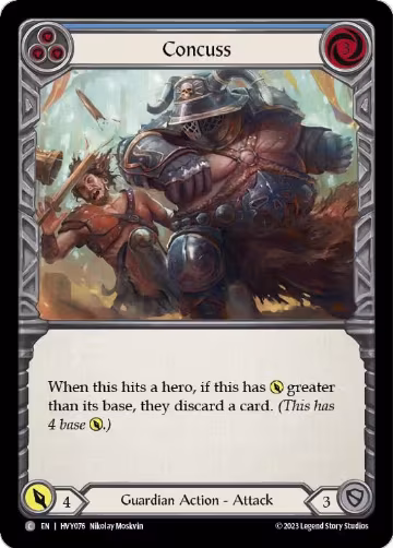 Concuss (Blue) (HVY076), Heavy Hitters — Flesh & Blood card price
