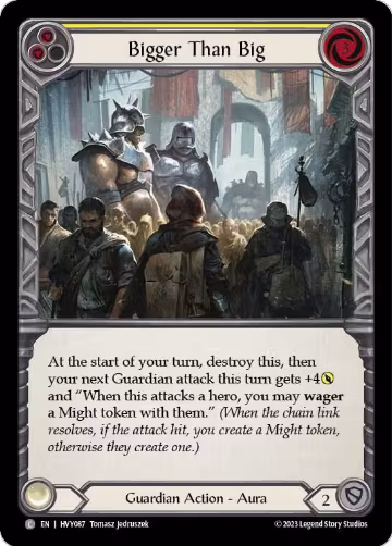 Bigger Than Big (Yellow) (HVY087), Heavy Hitters — Flesh & Blood card price