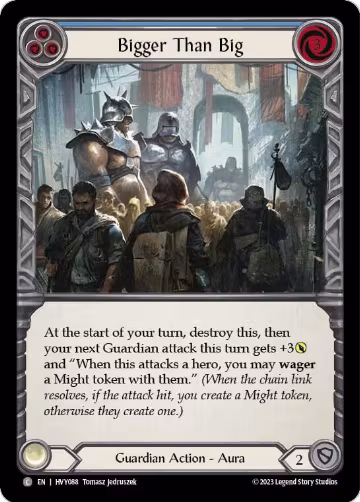 Bigger Than Big (Blue) (HVY088), Heavy Hitters — Flesh & Blood card price