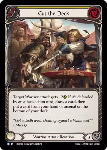 Cut the Deck (Yellow) (HVY107), Heavy Hitters — Flesh & Blood card price