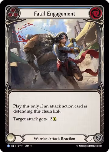 Fatal Engagement (Blue) (HVY111), Heavy Hitters — Flesh & Blood card price