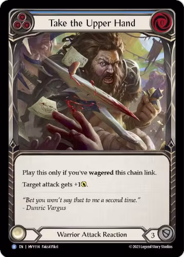 Take the Upper Hand (Blue) (HVY114), Heavy Hitters — Flesh & Blood card price