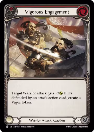 Vigorous Engagement (Red) (HVY118), Heavy Hitters — Flesh & Blood card price