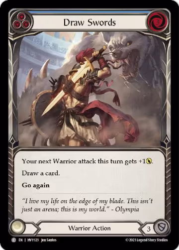 Draw Swords (Blue) (HVY123), Heavy Hitters — Flesh & Blood card price